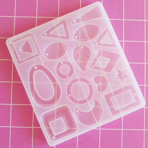 Silicone pierced earrings or medallions mould