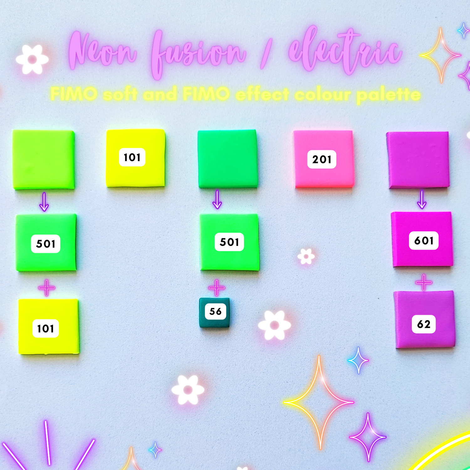 ClayShop.eu color recipe Neon summer. 00